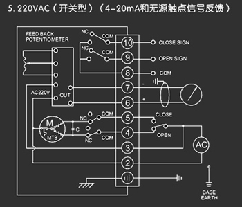 220VAC開關型<a href='http://www.doubletree-hotel.cn/Product/diefa/diandongdiefa/' target='_blank'>電動<a href='http://www.doubletree-hotel.cn/Product/diefa/' target='_blank'>蝶閥</a></a>接線圖